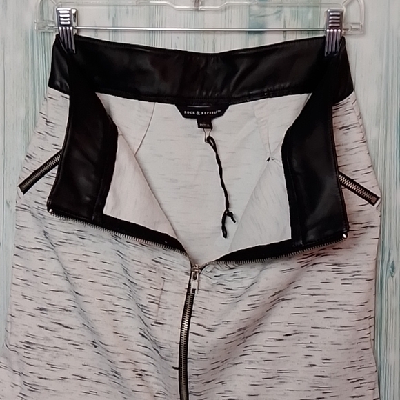 Rock & Republic mini skirt space dye off white and black size small - Picture 4 of 5